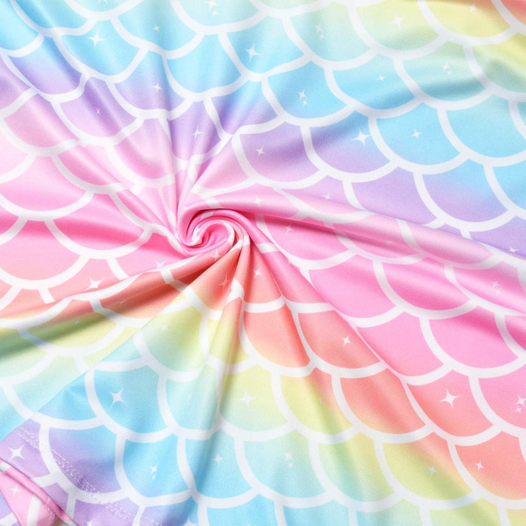Mermaid Dresses for Girls Summer Sun Sleeveless Hawaiian Beach Twirl Dress,Size 10 11