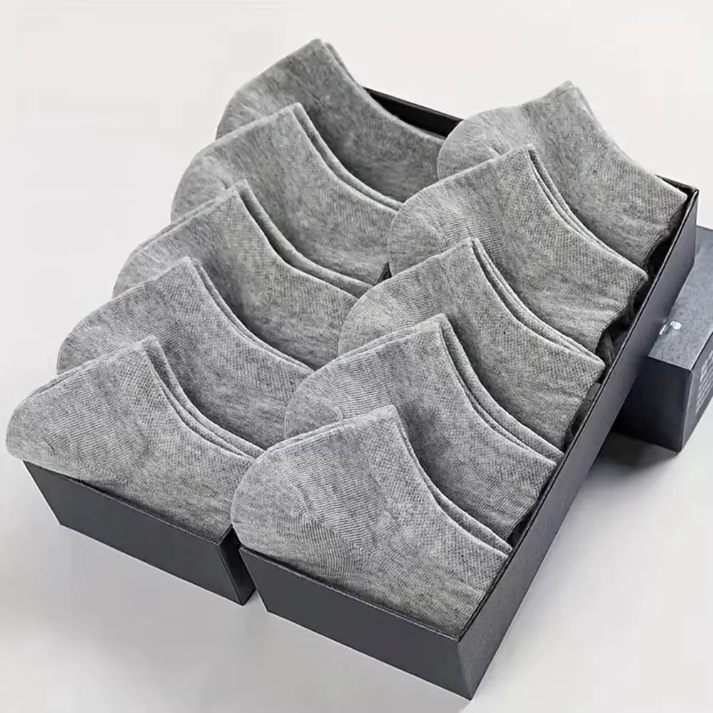 10/20/40 Pairs Men'S Boat Socks Business Sport Sweat Absorption Mature Summer Autumn Solid Color Versatile Ankle Socks
